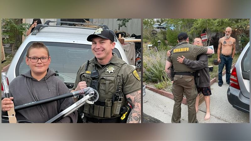 A deputy in northern Nevada is being praised for helping replace a high school student's...