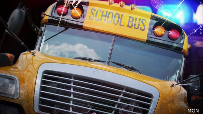 Police and fire crews responded to a school bus crash in Granby Thursday morning.