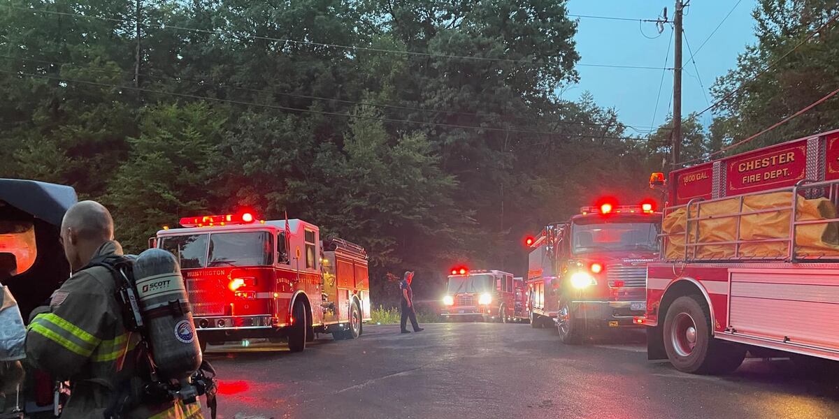 Crews battle structure fire in Westhampton